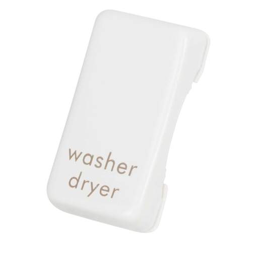 Schneider GET Ultimate Grid Switch Rocker Cap marked Washer Dryer Painted White (Pack of 6)