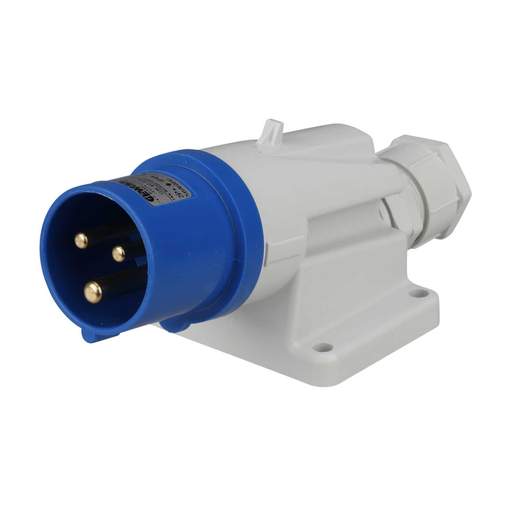 Gewiss 16A 2 Pin + Earth 230V Angled Appliance Inlet IP44