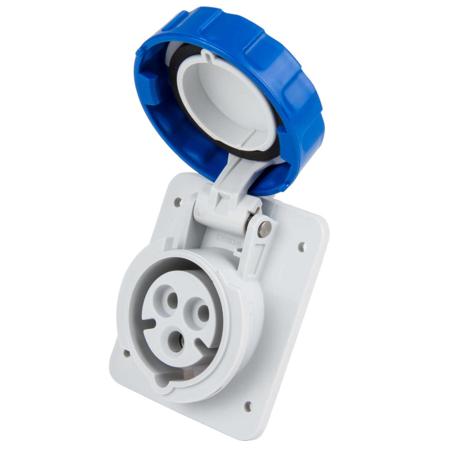 Gewiss 16A 2P+E 230V Panel Mounted Angled Socket IP67 (GW62227H) | CEF