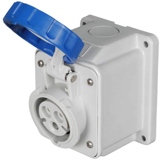 Gewiss 16A 2 Pin + Earth 230V Angled Wall Mounted Socket IP67