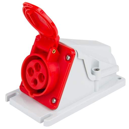 Gewiss 16A 3 Pin + Earth 415V Wall Mounted Socket IP44