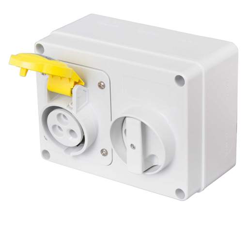 Gewiss 16A 2 Pin + Earth 110V Interlocked Socket IP44