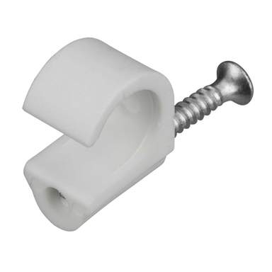 Tillex 18 - 22mm Round Drill Cable Clips White (Pack of 50) (150126) | CEF