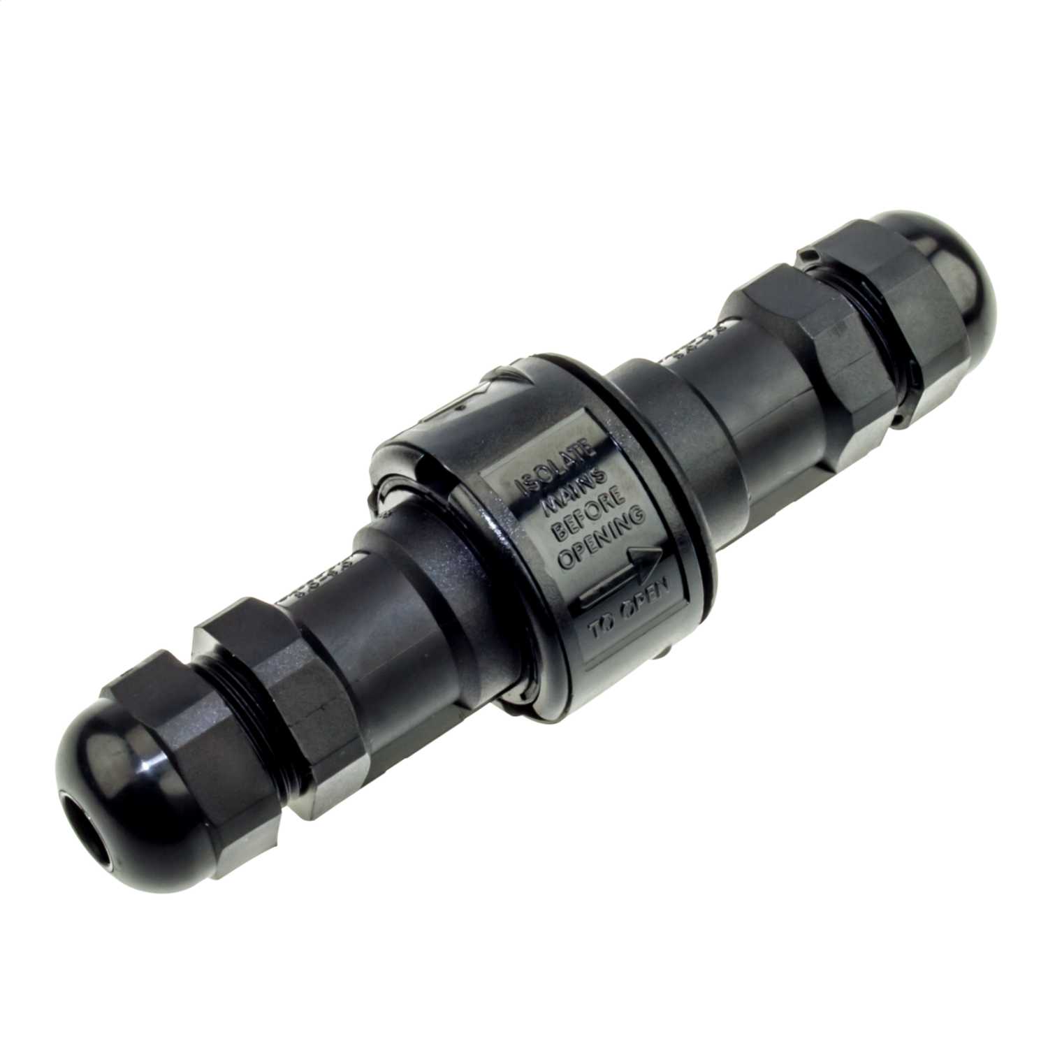 Greenbrook 16A In-Line Cable Connector IP68 Black (H85Z) | CEF
