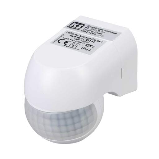Greenbrook Orion 180° PIR Motion Detector IP44 White