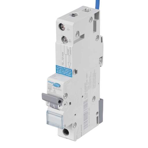 Hager 50A Single Pole 1 Module C Curve 6kA 30mA Type A RCBO