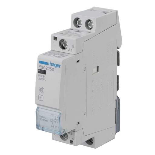 Hager 25A 1 Module Hum Free Contactor 2 NO Contacts