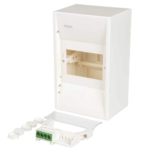 Hager 4 Module Insulated Enclosure complete with Earth and Neutral Bar