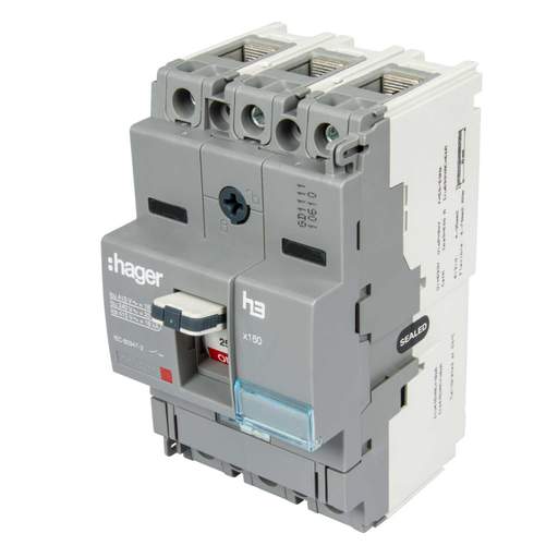 Hager 25A Triple Pole 18kA MCCB