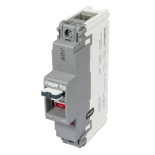 Hager 40A Single Pole 18kA MCCB