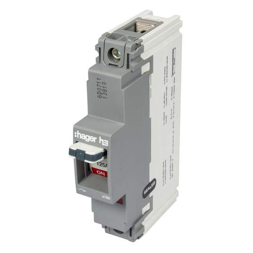 Hager 125A Single Pole 18kA MCCB