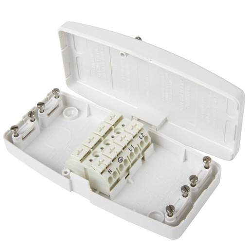 Hager Ashley 20A 4 Terminal Maintenance Free Junction Box White
