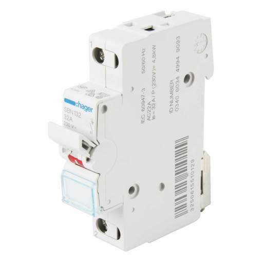 Hager 32A Single Pole Switch Disconnector