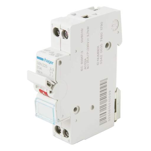 Hager 25A Double Pole Switch Disconnector