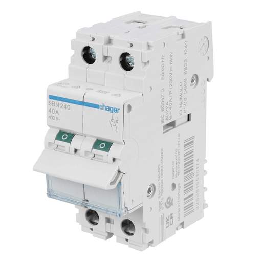 Hager 40A DP Switch Disconnector Isolator