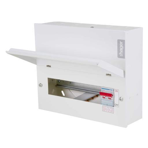 Hager 10 Way 100A Isolator Incomer Metal Clad Consumer Unit