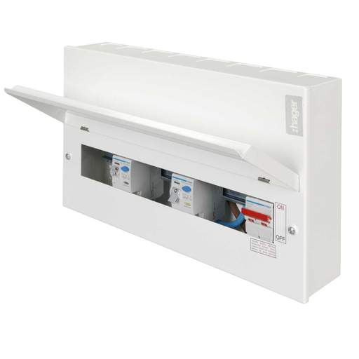 Hager 12 Way Dual 100A RCD High Integrity Metal Clad Consumer Unit