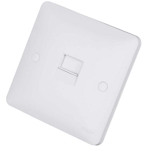 Hager Sollysta 1 Gang Secondary Telephone Socket White