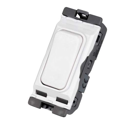 Hager Sollysta 20A Double Pole 1 Way Grid Switch