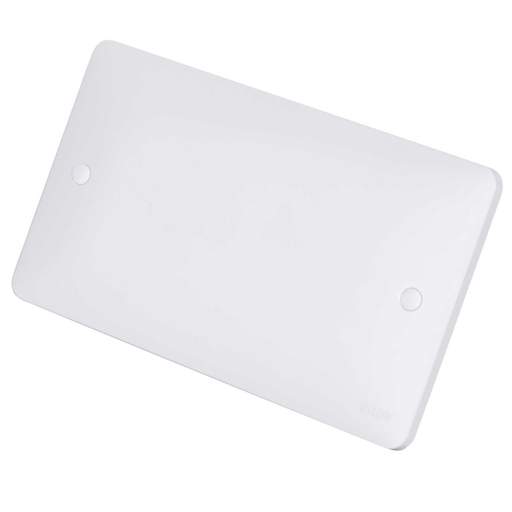 Hager Sollysta 2 Gang Blank Plate White