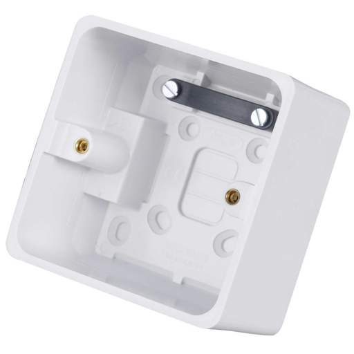 Hager Sollysta 1 Gang 46mm Pattress Back Box White