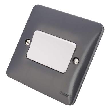 Hager Sollysta 10A 1 Gang 2 Way Switch Part M Wide Rocker Grey ...