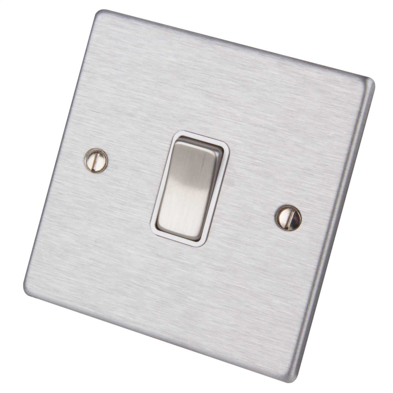 Hamilton 10A 1 Gang Intermediate Switch White Insert Satin Steel ...