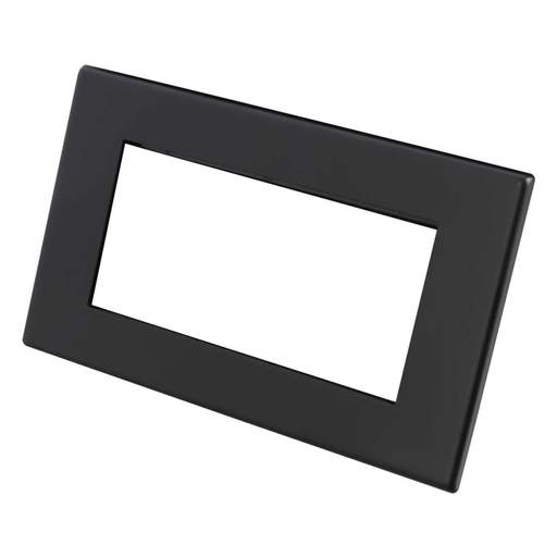 Hamilton 2 Gang 4 Module Face Plate with Grid Screwless Matt Black ...