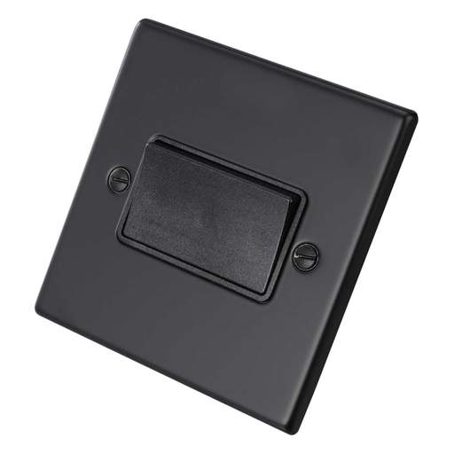 Hamilton 10A Triple Pole Fan Isolator Switch Black Insert Matt Black