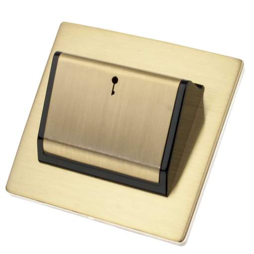 Hamilton Sheer Hotel Key Card Switch Black Insert Satin Brass