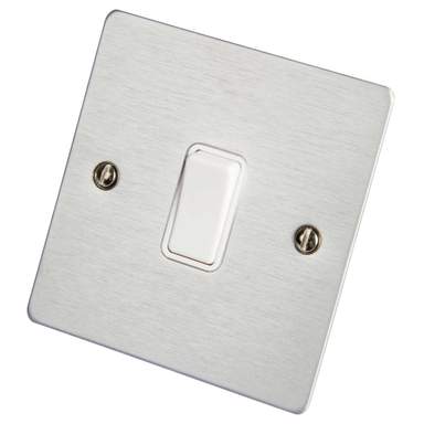 Hamilton 10A 1 Gang Intermediate Switch White Insert Satin Chrome ...