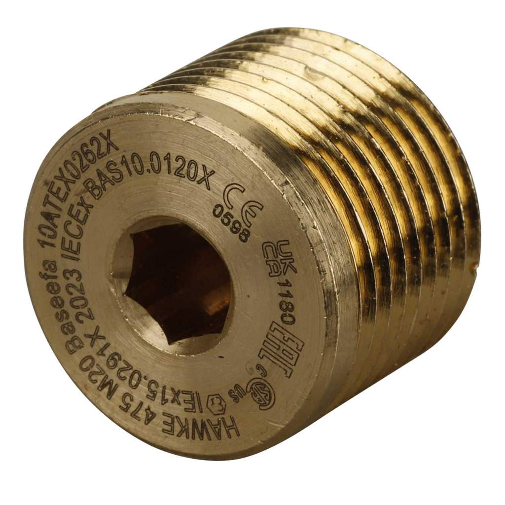 Hawke M20 475 EXD Tamperproof Brass Stopping Plug (Sold in 1's