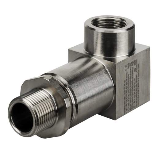 Hawke M20 Male x M20 Female EXD/EXE Nickel Plated Brass Swivel 90° Elbow (Sold in 1's)