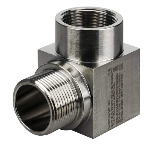 Hawke M25(M) x M25(F) EXD/EXE Nickel Plated Brass Fixed 90° Elbow (Sold in 1's)