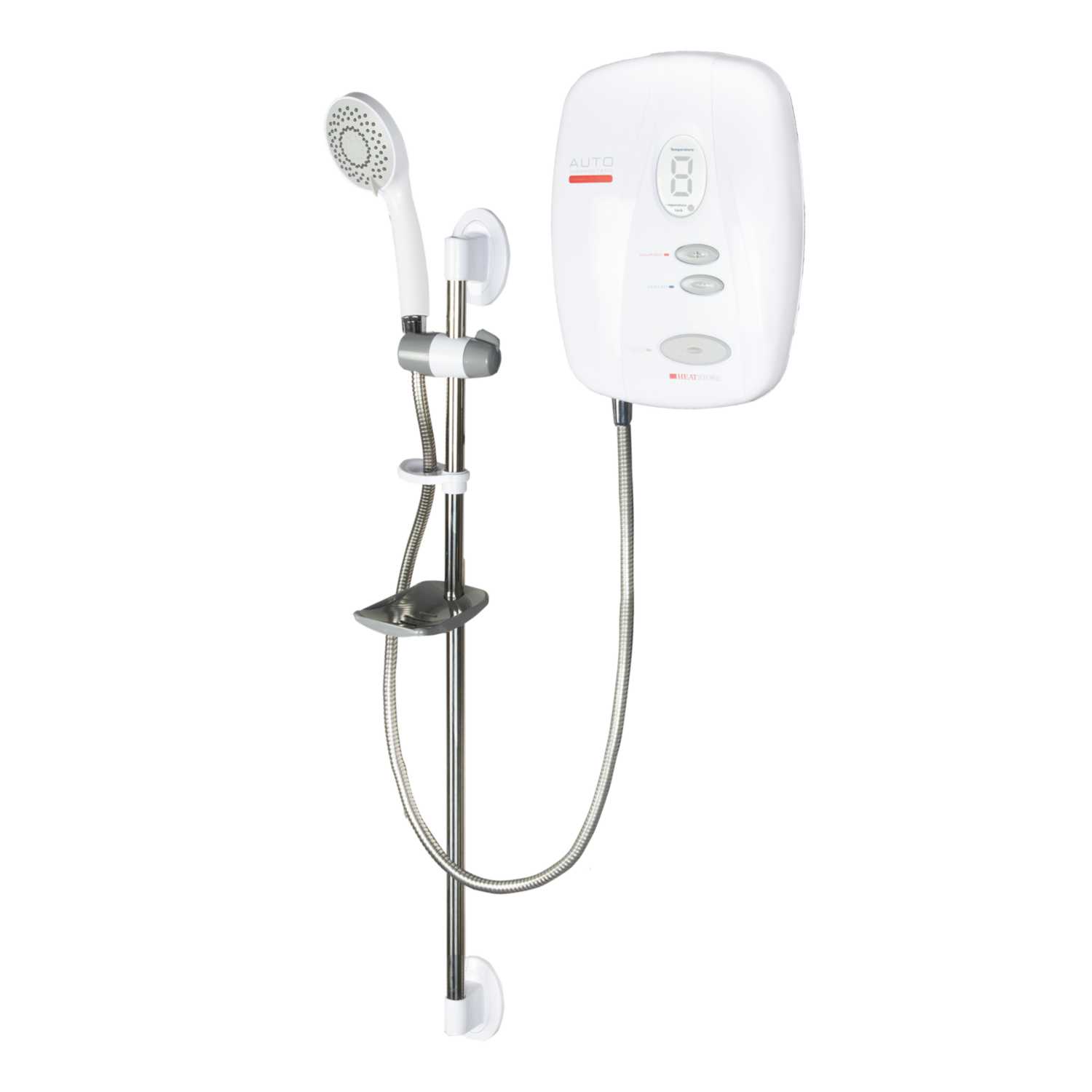 Heatstore 8.5kW Auto Thermostatic Electric Shower White with Carepack  (AFTC8X) | CEF