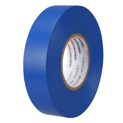 Hellermann HTAPE13BU 19mm x 33m PVC Insulation Tape Blue (Pack of 10)