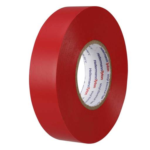 Hellermann HTAPE13RD 19mm x 33m PVC Insulation Tape Red (Pack of 10)