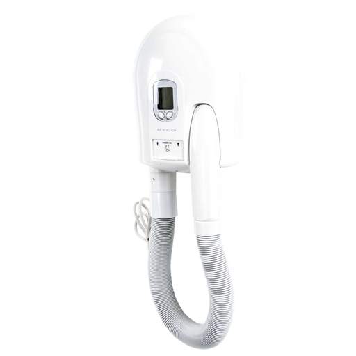 Hyco 1.5kW Digital Wall Mounted Hair Dryer with LCD Display White