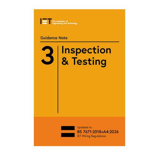 IET Guidance Note 3 Inspection and Testing 10th Edition (PWG3184B) | CEF