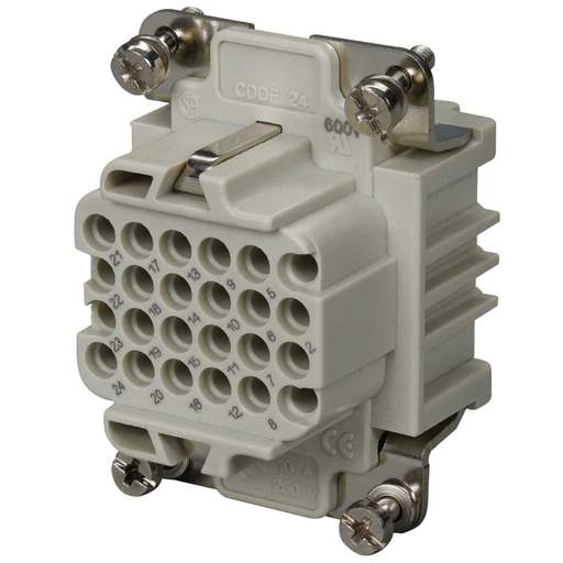 Ilme 10A 24 Pole + E Female Insert for Crimp Connections