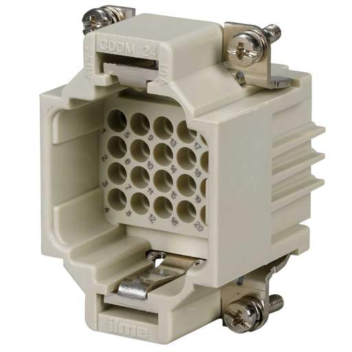 Ilme 10A 24 Pole + E Male Insert for Crimp Connections