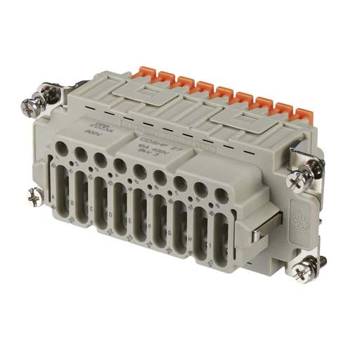 Ilme 10A 27 Pole + E Female Insert Spring Terminal Connector
