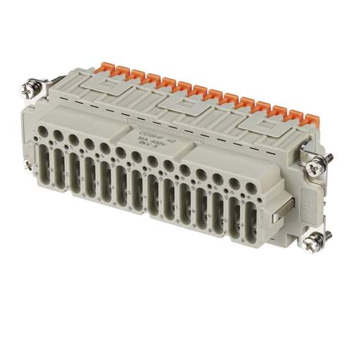 Ilme 10A 42 Pole + E Female Insert Spring Terminal Connector