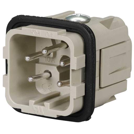 Ilme 10A 4 Pole + E Male Insert Screw Terminal Connection