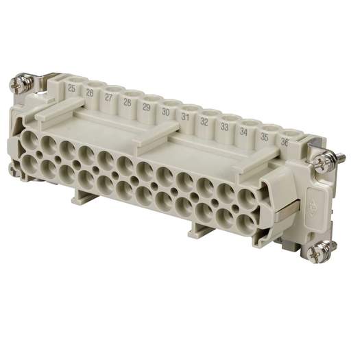 Ilme 16A 24 Pole + E Female Insert for Screw Terminal Connectors (25-48)