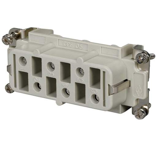Ilme 35A 6 Pole + E Female Insert Screw Terminal Connection