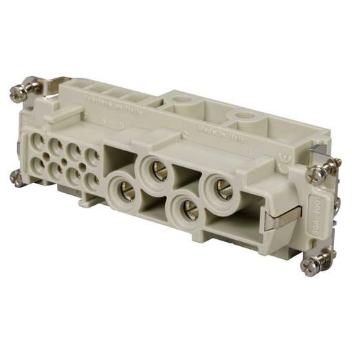 Ilme 4 + 8 Pole + E [80A + 16A] Female Current Insert Screw Terminal Connections