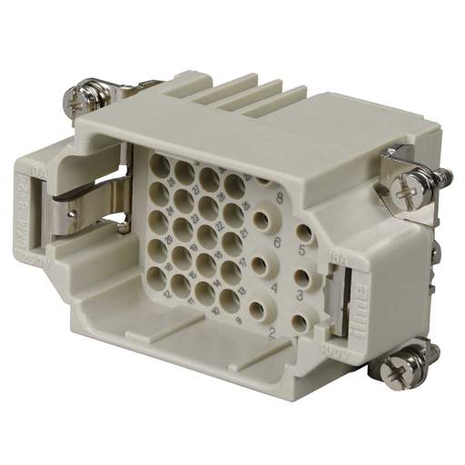 Ilme 8 + 24 Pole + E [16A + 10A] Male Insert for Crimp Connections