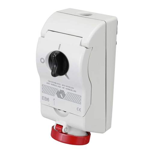 Ilme EB6 16A 3P+E 415V Interlocked Socket IP66