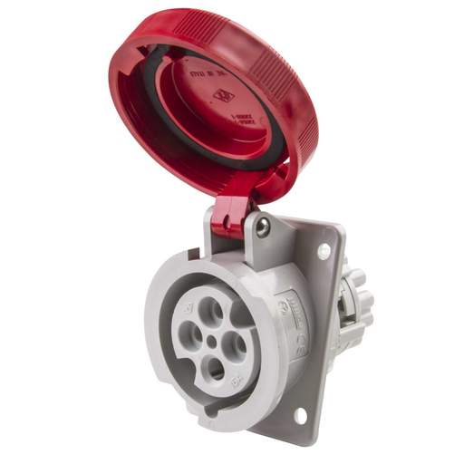 Ilme 16A 3P+E 415V Angled Panel Mounted Socket IP67